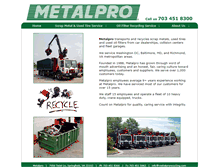 Tablet Screenshot of metalprorecycling.com